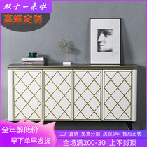American light luxury solid wood sideboard Hong Kong-style small apartment living room foyer porch cabinet Italian minimalist restaurant locker