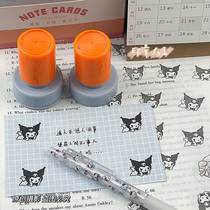 Little red book decoration Kulomi seal student efficient portable seal press-type cartoon Melody seal
