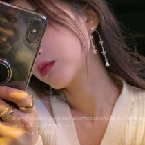 Fairy tears round face thin earrings Korean temperament Net red earrings explosive earrings female long personality design sense