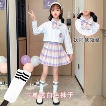 Girls dress Spring and Autumn style childrens autumn jk uniform full set of Japanese academic style