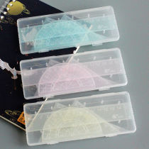 Gage ruler primary school girl heart macaron color children ruler set hipster candy color transparent ruler three