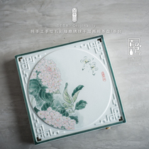 Offline business enterprise cooperation custom handmade kung fu tea set hand-painted tea tray tea tray tea tray