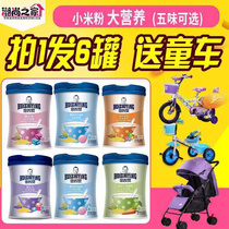 6 cans Huizhi baby millet powder Baby baby prebiotic rice milk supplement iron zinc calcium rice paste canned 6-36