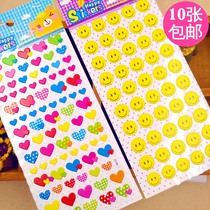 Childrens cartoon kindergarten bonus stickers Korea small paste 3d three-dimensional cute bubble stickers decorative mobile phone stickers