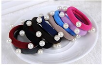 Korean childrens hair accessories girls baby colorful candy pearl ball elastic small hair ring hair rope