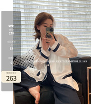 Xzz Sleepwear Style Outwear Very Cool Bangs Color Shirt Acetate Satin Face Shirt Woman Summer Long Sleeve Design Sensation