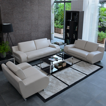 Senlihao Office Sofa Brief Modern Genuine Leather Reception Room Business Guest Area Office Sofa Casual Composition