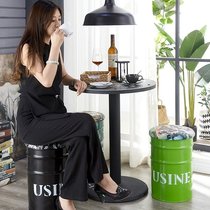 Industrial Wind Iron Art Oil Barrel Bench Bar Chair Round Paint Bucket TIN BARREL STOOL CREATIVE BENCH