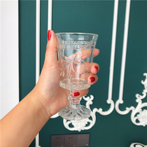 ins Korean wind cold drink juice open goblet ice cream goblet glass wine wine champagne glass restaurant B & B decoration