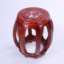 (China Guzheng Net Mall) Guzheng stool solid wood children adult single round stool Guzheng practice piano stool