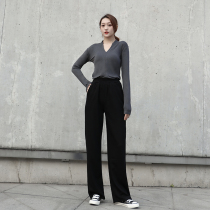 Mop pants 175 tall girl long pants high waist long version wide leg pants loose straight pants drop casual pants