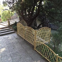 Beautiful country bamboo fence courtyard partition decoration railing fence fence fence garden flower bed Green moso bamboo fence