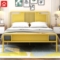 New Chinese modern minimalist princess iron art bed iron frame steel frame double single adult children 1 2 1 51 8 m