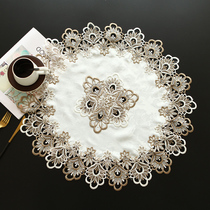 Mi 9931 Simple Modern Lace Round Table Mat Multi-use Cover Cloth Cover with European Pastoral Cloth