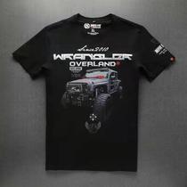 Cross-country Lakes Summer Short Sleeve T-Shirt Male Round Collar Big Code Outdoor Casual Half Sleeve Retro American Locomotive Shepherd Wave