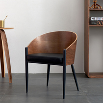 Nordic solid wood back chair new Chinese style negotiation home restaurant retro industrial wind sales office negotiation coffee hall chair