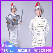 Ancient Clothing Hanfu Performances Children China Wind Girl Adults Flowers Magnolin Ancient Soldiers Costumes Yue Fei Fei Fei Fei Fei Fei