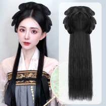 Hanfu Wig All-in-One Lazy Hairband Headdress Ancient Costcoat Style Antique Hair Bag Hand Wash All-match Headgear