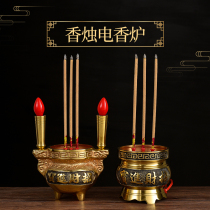 Copper Electric Power Plug - in Household for the Church of the Fortune Copper Candle - fragrance stove candlelight supply lamp