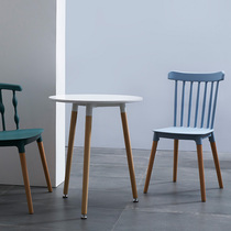 Nordic fashion simple economy white dining table classic coffee table negotiation solid wood household small apartment ins table