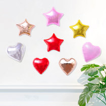 18 inch thickened imported aluminium film heart-shaped balloon thickened with increased star Balloon Candy Pink Balloon Pearlescent Powder Balloon