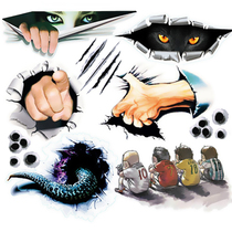 Car sticker creative personality car body scar decal scratch cover cover car rear decoration car sticker 3d stereo