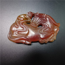 Liao Jinyu ware immediately seal Hou Hongmanau Yupei finely carved ancient jade ancient jade plate ancient with buttoned antique ancient play old stock