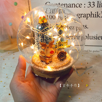 Walking heart gift Christmas Halloween gift Sen deer send girlfriend Crystal ball lamp ornaments handmade diy material bag