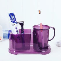 Creative transparent toilet couple toothpaste storage Toothbrush holder set mouthwash cup Wash cup Brushing cup Tooth box