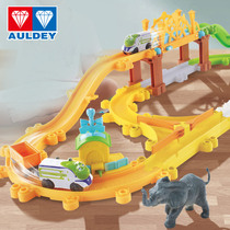 Audi Double Diamond Electric Small Train Track Track Luxury Set Chit Express Toy Boy Racing Car