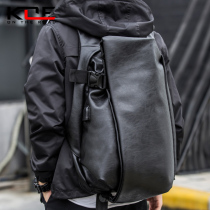 Large-capacity double-shoulder bag men's trend recreation cycling locomotive backpack tide travel package computer bag male bag