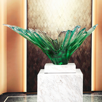 Green ornaments abstract transparent sculpture artwork modern living room porch hotel decoration creative home decoration