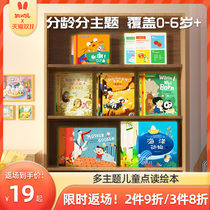 Fire Rabbit Point Reading Literacy Card Point Reading Pen Drawing Book Kids Chinese and English Cognitive Books Baby Early Learning Smart Reading
