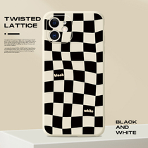 Suitable for Apple 13 mobile phone shell original iPhone12 full package 11 grid Pro white max silicone XSMAX anti-fall xr personality 7 8plus creative tide min