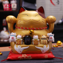 Golden recruitment cat fixture household living room household storage tank ceramics opening giftsGiftsCat saving cans