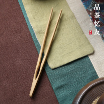 Tea tasting Yi friend bamboo tea clip tea ceremony accessories environmental protection Iron Pot Clip tea clip bamboo wood tea cup clip tweezers