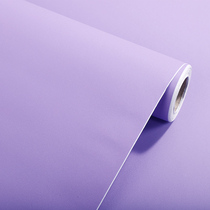 Light purple solid color stickers self-adhesive wallpaper thickened plain color home store student desktop cabinet dormitory wallpaper