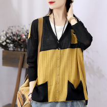 Han Soyi retro art summer slim style Ice Silk Linen Sweatshirt Loose and Lazy Wind Sunscreen Cardiovert Coat
