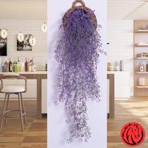 Wall-mounted vines green plants flowers decorative flowers high-grade Golden Bell Willow living room wall floral ornaments