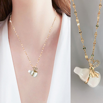 Transporter lucky cat eye stone gourd necklace mother choker hypoallergenic not fading net red Joker neck chain tide