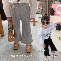 Girls casual Bell pants 2021 new spring and autumn baby wide legs foreign style pants children Girls long leg pants SS