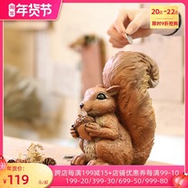 Piggy bank cute adults use not to take home childrens savings can enter and out large-capacity creative savings squirrel