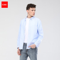 GMC mens shirt casual Oxford spinning 2020 summer thin mens long-sleeved business professional formal shirt
