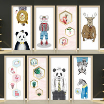 Net red room renovation door sticker whole toilet waterproof sticker ins pet store transformation self-adhesive scrub