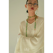 TUYUE Coated Moon Original Designer Lock Bone Chain Baroque Pearl Accessories Trendy China Wind Long Jade Necklace