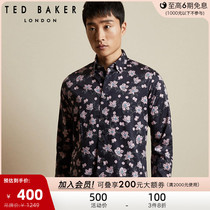 TED BAKER Men's Trendy Fashion Printed Commuter Long Sleeve Shirt 242736