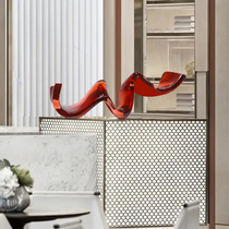 Modern crafts Abstract sculpture horizontal curved ornaments Sales office decoration Home dining table living room entrance decoration