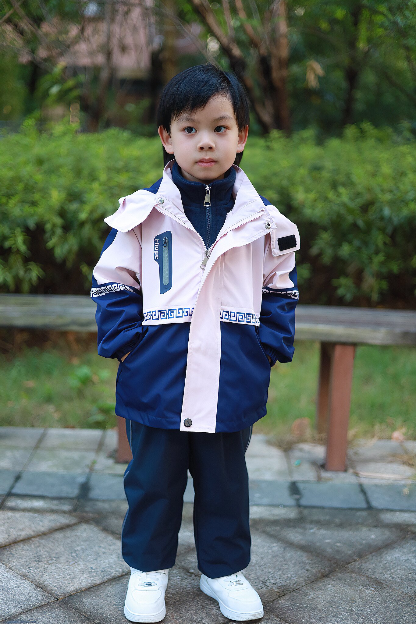 小学生冲锋衣校服套装冬季儿童大班服户外幼儿园春秋款园服三合一