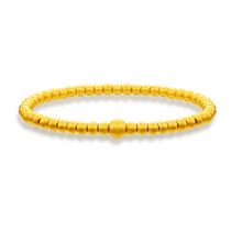 Pure Gold 999 Ancient Method Gold Bead Gold Bracelet 3D Hard Gold Pure Gold Bracelet Jewelry