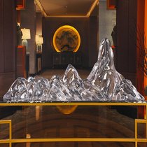 Transparent Mountain Art rockery ornaments new Chinese living room entrance aisle hotel club decoration elder gift